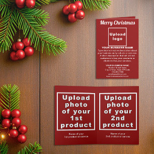 Red Christmas Business Folded Holiday Card