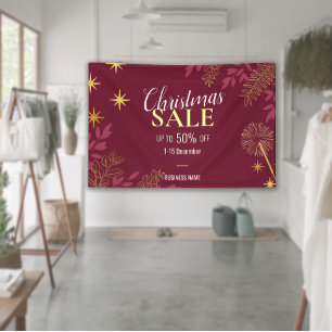 Red Christmas Business Sale Promotional Ads Banner