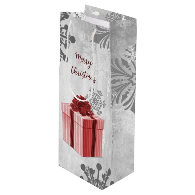 Red Christmas Cadeau Vacances Sac cadeau (Devant Angle)