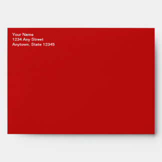 Red Christmas Card Envelope w/ Return Address