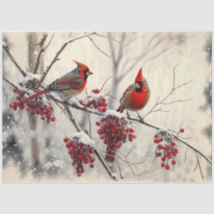 Red Christmas Cardinals Tissue Paper
