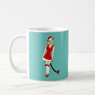 Red Christmas catgirl Coffee Mug