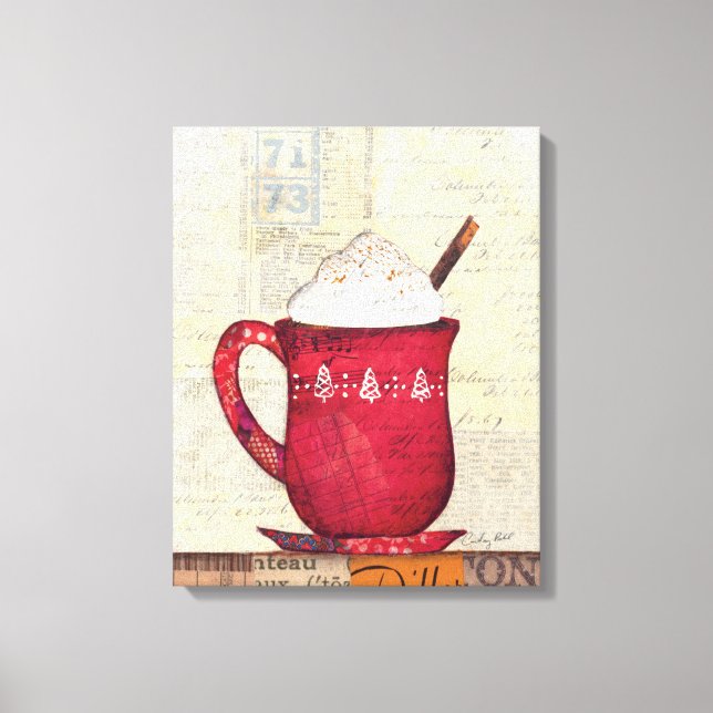 Red Christmas Cup Canvas Print (Front)
