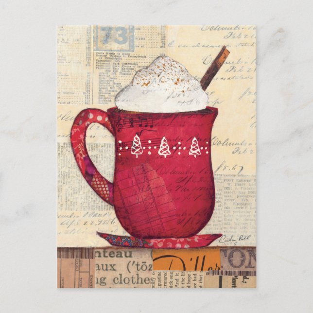 Red Christmas Cup Holiday Postcard (Front)