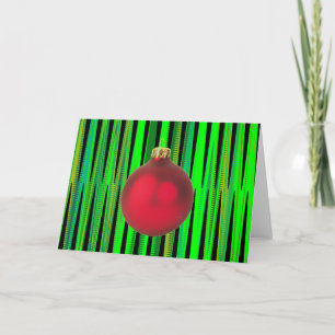 Red Christmas Decoration Green Graphic Background Holiday Card