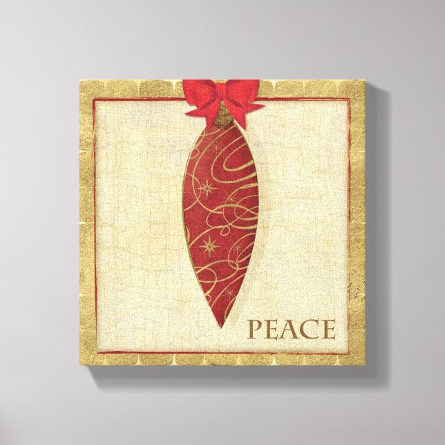 Red Christmas Decoration Love Canvas Print (Front)