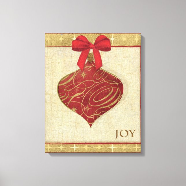 Red Christmas Decoration Peace Canvas Print (Front)