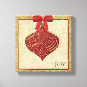 Red Christmas Decoration Peace Canvas Print