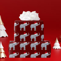 Red Christmas Elephant
