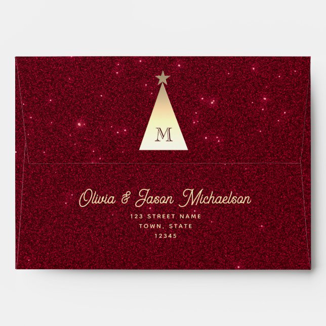 Red Christmas Envelope (Back (Top Flap))