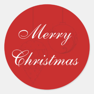 Red Christmas Envelope Seals with Ornaments