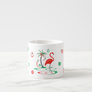 Red Christmas Flamingo Baubles mug espresso