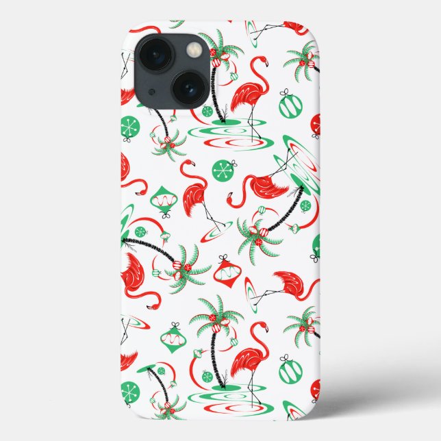 Red Christmas Flamingo Multi iPad case (Back)