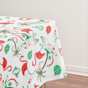 Red Christmas Flamingo Multi tablecloth
