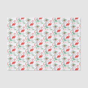 Red Christmas Flamingo tissue paper
