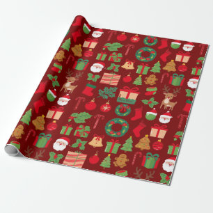 Red Christmas Gift All  Wrapping Paper