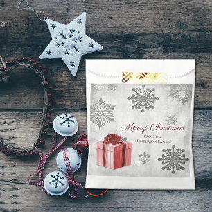 Red Christmas Gift Favour Bag