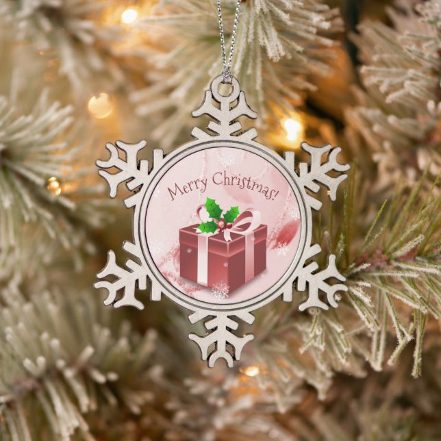 Red Christmas Gift Ornament (Tree)