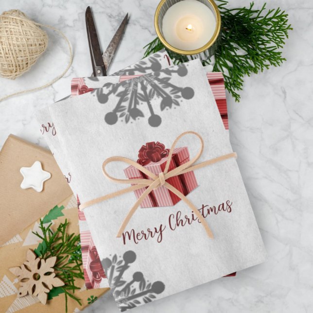 Red Christmas Gift Wrapping Paper Sheets (Red Christmas Gift Wrapping Paper Sheets)