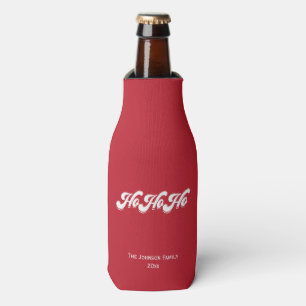 Red Christmas Ho Ho Ho Bottle Glacière