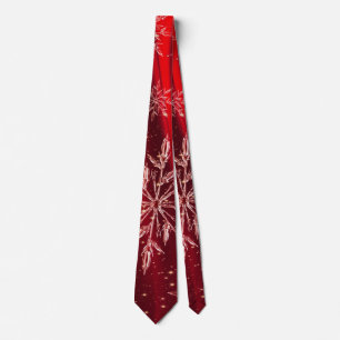 Red christmas holidays tie