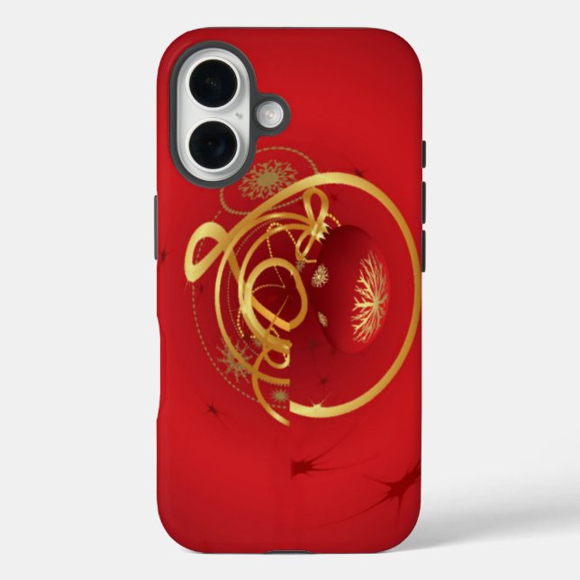 Red Christmas Jingle Bells Have a Blessed Nice Day Case-Mate iPhone Case (Back)