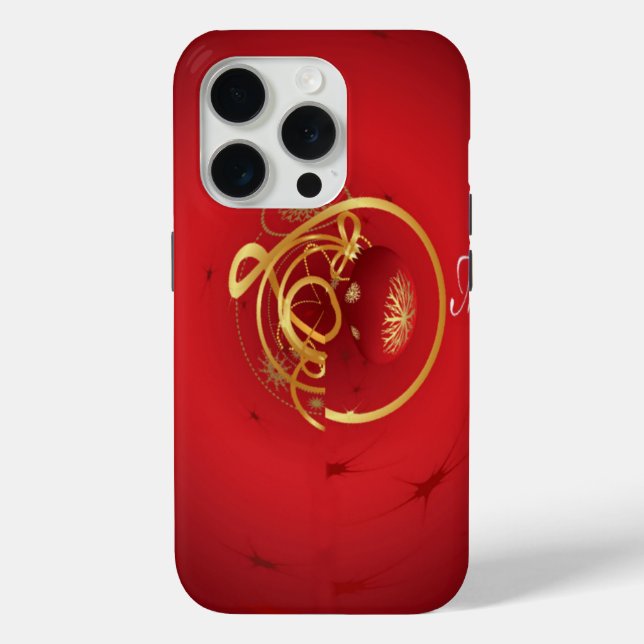 Red Christmas Jingle Bells Have a Blessed Nice Day Case-Mate iPhone Case (Back)