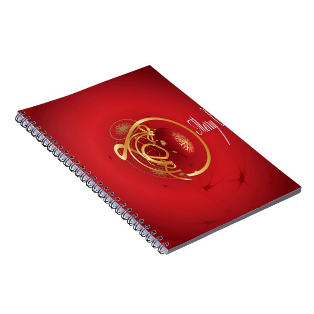 Red Christmas Jingle Bells Have a Blessed Nice Day Notebook (Right Side)