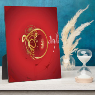 Red Christmas Jingle Bells Have a Blessed Nice Day Plaque