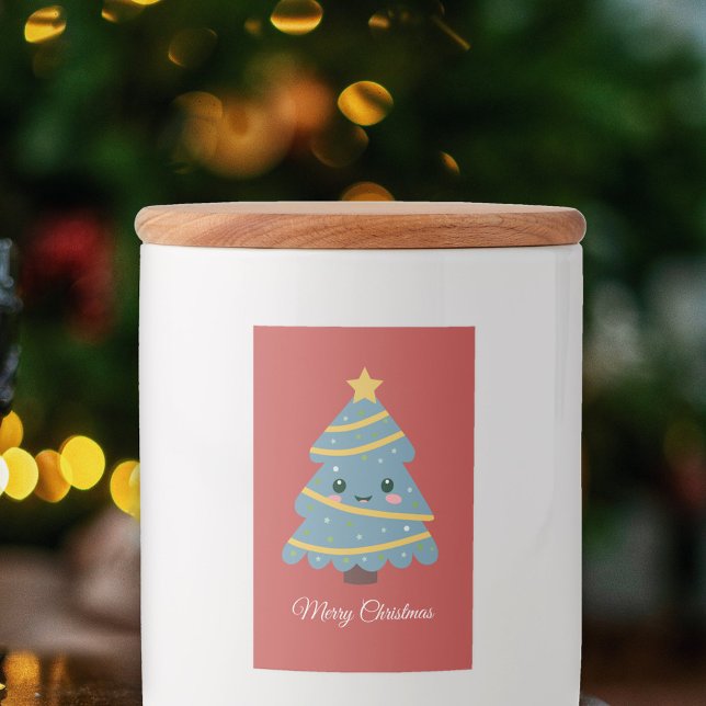 Red Christmas Label for food container (Red Christmas Label for food container)