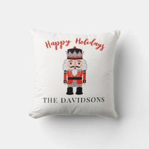 Red Christmas Nutcracker Throw Pillow