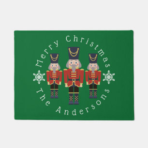 Red Christmas Nutcrackers Doormat