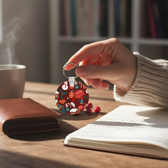 Red Christmas Ornament – Festive Holiday Design Keychain (Creator Uploaded)