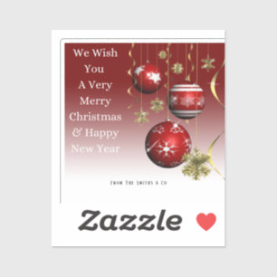Red Christmas Ornaments In Red Ombre Background