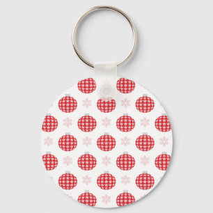 Red christmas ornaments keychain