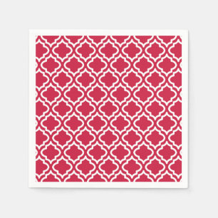 Red Christmas Party Paper Napkins