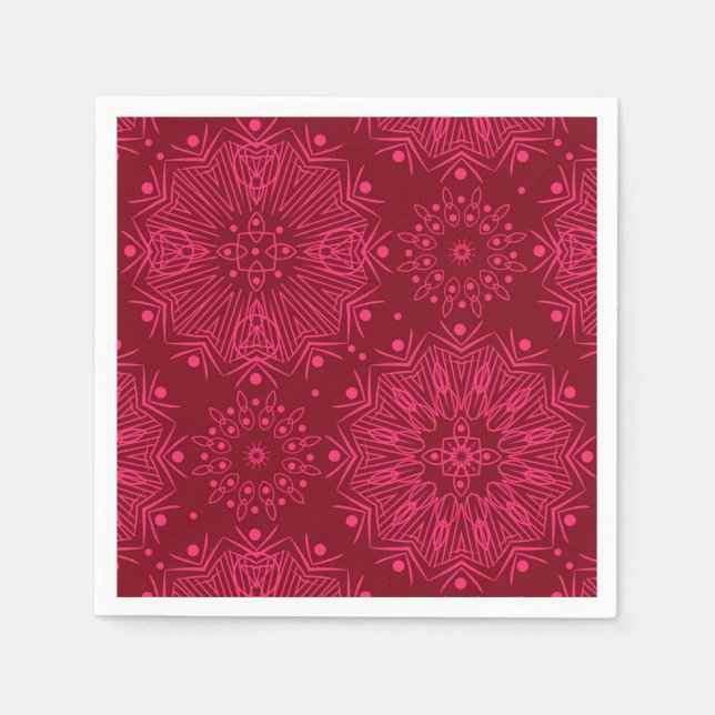 Red Christmas pattern . Napkin (Front)