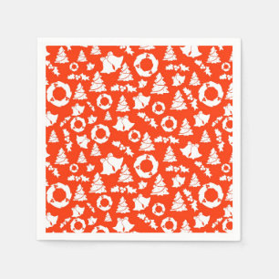 Red Christmas Pattern Paper Napkin