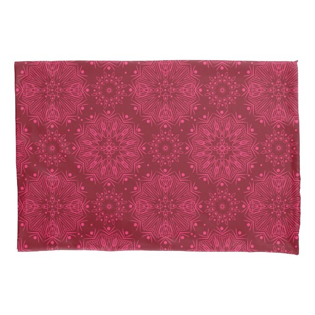 Red Christmas pattern Pillowcase (Front)