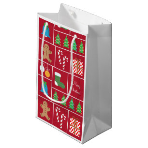 Red Christmas Pattern Small Gift Bag