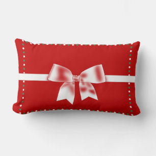 Red Christmas Pillows With Bow