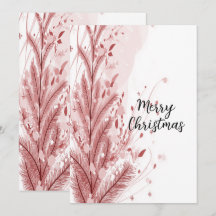 Red Christmas Pine Tree Snow Decoration Beautiful