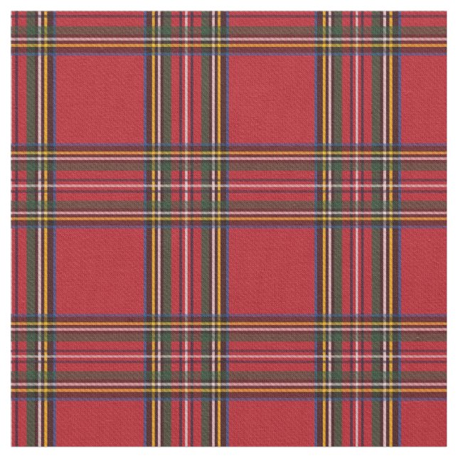 Red Christmas plaid fabric (Close Up)