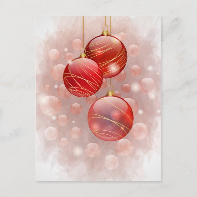 Red Christmas postcard (Front)