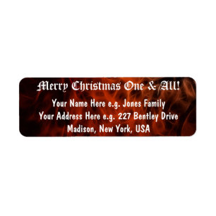 RED CHRISTMAS Return Address Labels