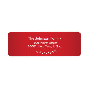Red Christmas Return Address Labels