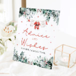 Red Christmas Santa Baby Shower Advice and Wishes Pedestal Sign<br><div class="desc">The Red Santa Gender Neutral Baby Clothes Christmas Advice and Wishes Sign brings a heartwarming, festive element to your holiday baby shower. With its bright red accents, delicate snowflakes, and adorable Santa-themed baby clothes, this sign invites guests to leave their advice and well-wishes for the parents-to-be. It’s the perfect seasonal...</div>