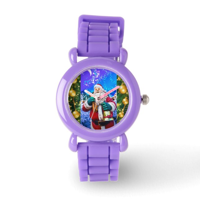Red Christmas Santa Claus In Winter eWatch Watch (Front)