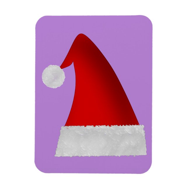 Red Christmas Santa Hat Magnet (Vertical)