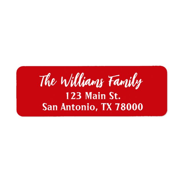 Red Christmas Script Return Adresse (Devant)